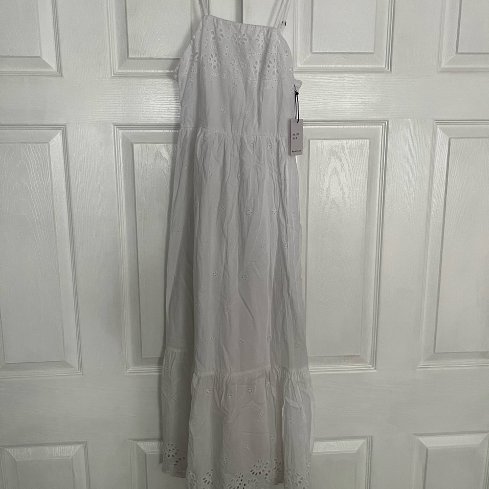 White midi sun dress
